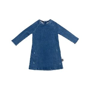 NWT Nununu Denim Long Sleeve Dress Girls Size 3-4Y